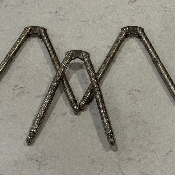 HMQ Other - Vintage HMQ Silver Tone Metal Nutcrackers Set of 3 Textured Handles Kitchen Tool